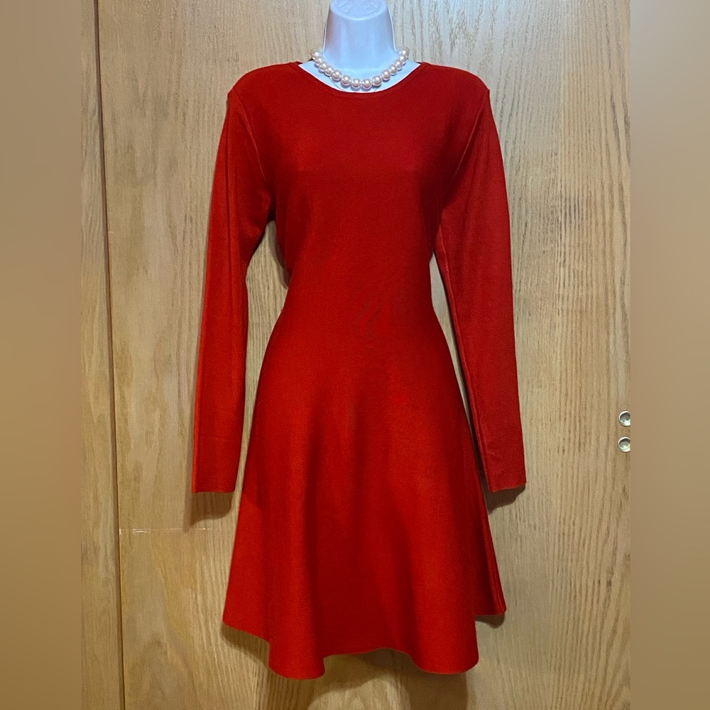 Giani Bini Red Structured Sweater Dress Sz. L